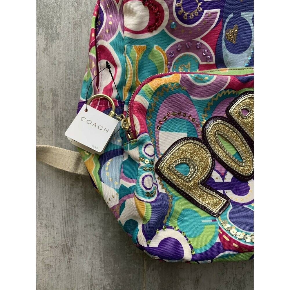 COACH Limited Edition Poppy Pop C Multi Collectible Backpack Book Bag RARE! NEW - Picture 6 of 10